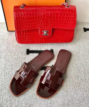 에르메스 올수공 오란 슬리퍼 샌들 페이던트 25